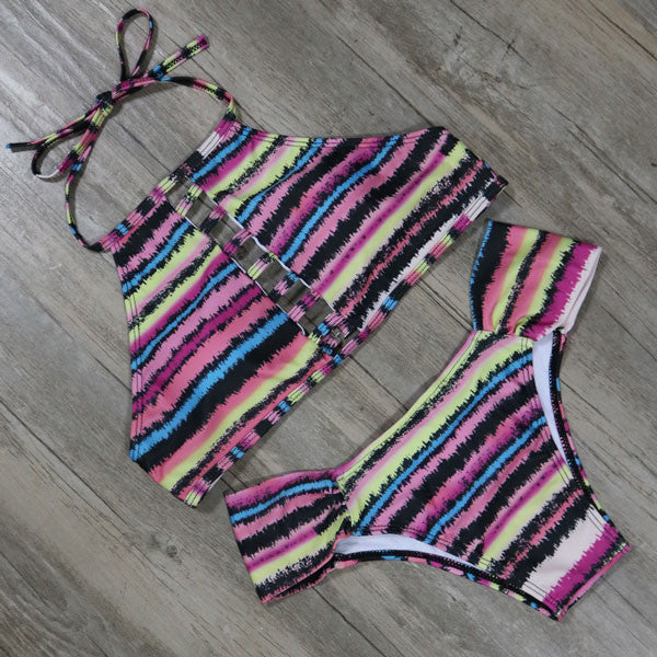 9 Color Sexy Bikini Swimwear Women Padded High Neck Swimsuit Push Up Summer Bathing Suit Beachwear Biquini maillot de bain - CelebritystyleFashion.com.au online clothing shop australia