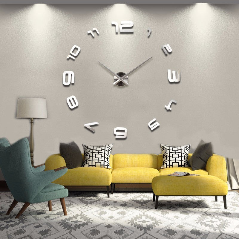 DIY 3d Home Decoration Wall Clock Big Mirror Wall Clock Modern Design,Large Size Wall Clocks.DIY Wall Sticker Unique Gift