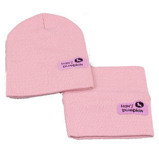 Online discount shop Australia - 6 Colors Children Hedging Cap + Scarf Suit Leather Standard Solid Color Candy-Colored Wool Hats Newsboy Caps Baby Hat