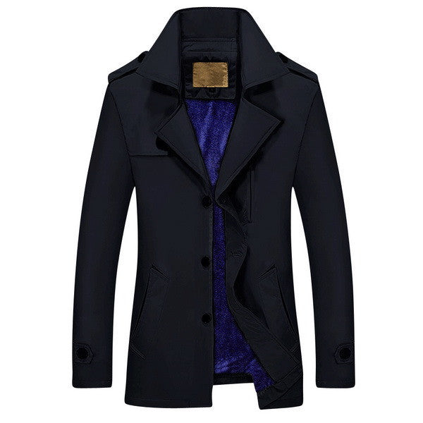 Online discount shop Australia - Men Casual Coats Trench Coats Fleece Inside Fit Male Windproof Jackets