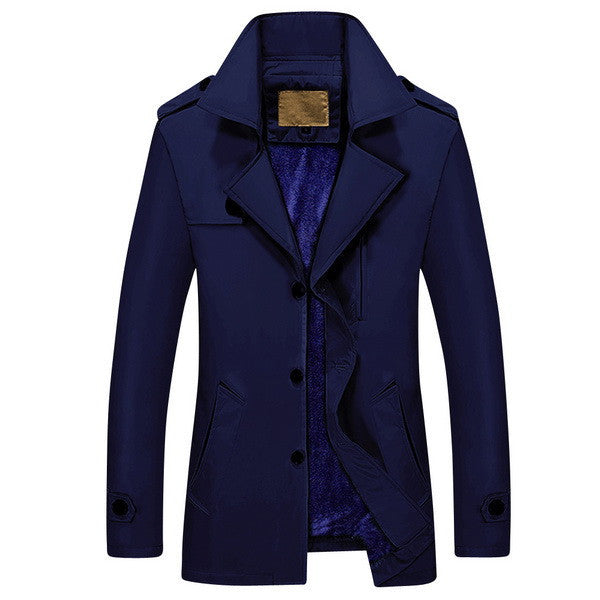 Online discount shop Australia - Men Casual Coats Trench Coats Fleece Inside Fit Male Windproof Jackets