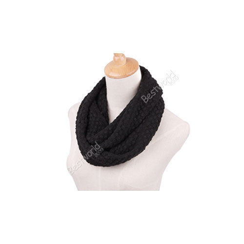 Online discount shop Australia - Fashion Women Warm Knitted Neck 2 Circle Wool Cowl Snood Long Scarf Shawl Scarfs Women Knitted Long Ring Scarf