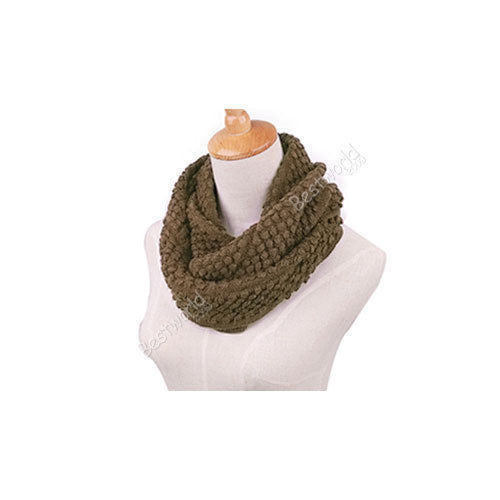 Online discount shop Australia - Fashion Women Warm Knitted Neck 2 Circle Wool Cowl Snood Long Scarf Shawl Scarfs Women Knitted Long Ring Scarf
