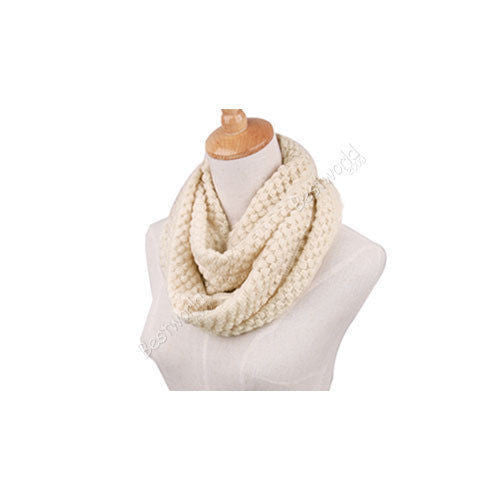 Online discount shop Australia - Fashion Women Warm Knitted Neck 2 Circle Wool Cowl Snood Long Scarf Shawl Scarfs Women Knitted Long Ring Scarf