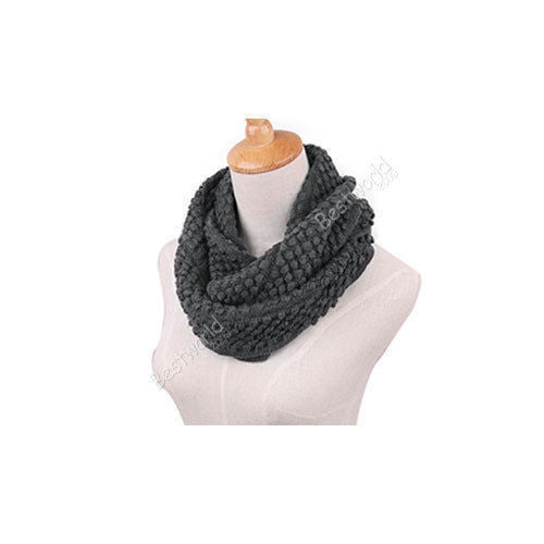 Online discount shop Australia - Fashion Women Warm Knitted Neck 2 Circle Wool Cowl Snood Long Scarf Shawl Scarfs Women Knitted Long Ring Scarf
