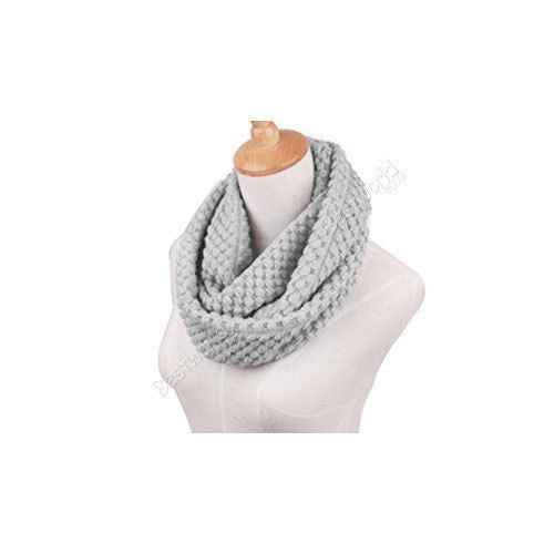 Online discount shop Australia - Fashion Women Warm Knitted Neck 2 Circle Wool Cowl Snood Long Scarf Shawl Scarfs Women Knitted Long Ring Scarf