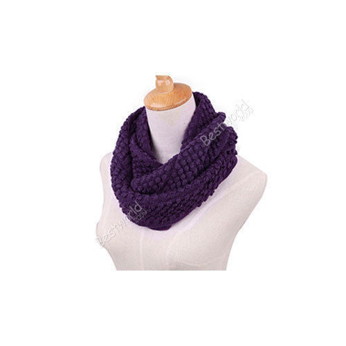 Online discount shop Australia - Fashion Women Warm Knitted Neck 2 Circle Wool Cowl Snood Long Scarf Shawl Scarfs Women Knitted Long Ring Scarf