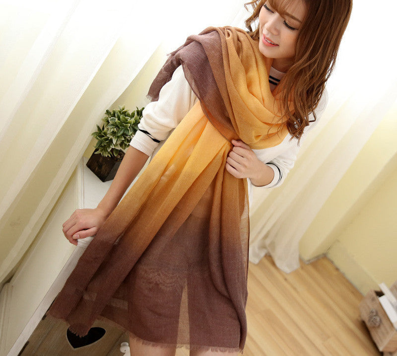 Fashion Winter Scarves Women Brand cachecol Gradient scarf Designer Cotton shawls Scarf - CelebritystyleFashion.com.au online clothing shop australia