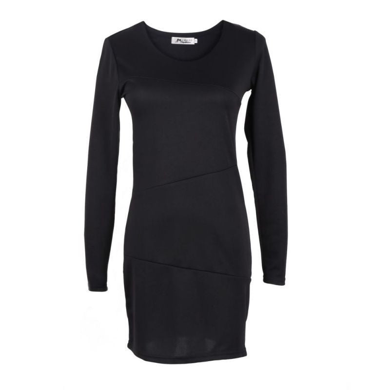 Online discount shop Australia - Autumn Vintage Sexy Women Casual Solid Bodycon Short Mini Pencil Dress Long Sleeve Party Slim Wrap Dresses Vestidos