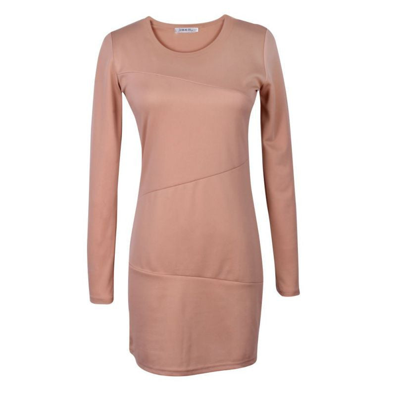 Online discount shop Australia - Autumn Vintage Sexy Women Casual Solid Bodycon Short Mini Pencil Dress Long Sleeve Party Slim Wrap Dresses Vestidos