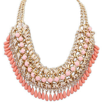 Online discount shop Australia - Layered Bohemian Tassel Fringe Drop Vintage Weave Multilayer Collar Necklace Choker Chain Bib Statement Necklace & Pendants