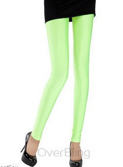 Online discount shop Australia - Neon Leggings New Autum Solid Candy Cotton Leggins For Women Fashion Slim Workout Pants Push Up Thin Leggins HDDK0022
