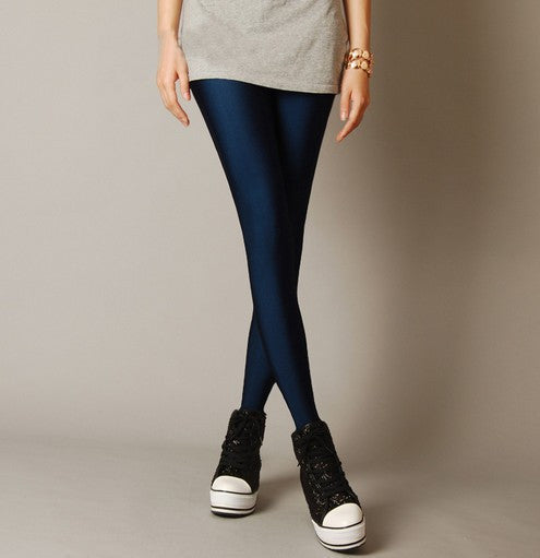 Online discount shop Australia - Neon Leggings New Autum Solid Candy Cotton Leggins For Women Fashion Slim Workout Pants Push Up Thin Leggins HDDK0022