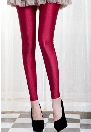 Online discount shop Australia - Neon Leggings New Autum Solid Candy Cotton Leggins For Women Fashion Slim Workout Pants Push Up Thin Leggins HDDK0022