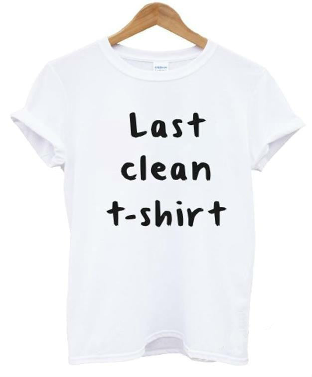 Online discount shop Australia - Brand New Women  X Last Clean Letters Cotton Casual Funny Shirt For Lady White Top Tee Hipster Street ZT203-57