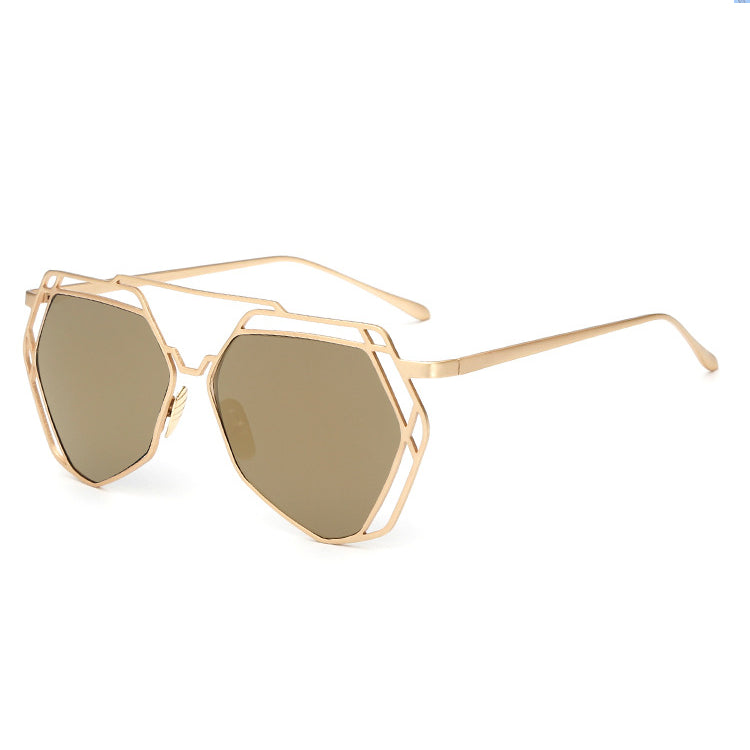 Brand Designer New Big Mirror Sunglasses Women Hexagon Lovers Hippie Ladies Sunglasses UV400 Pilot Rose Gold Sun Glasses - CelebritystyleFashion.com.au online clothing shop australia