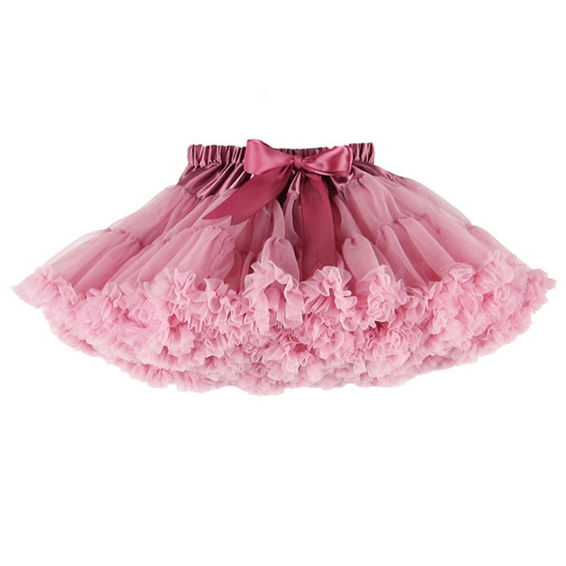 Girls Fluffy 2-18 Years Chiffon Pettiskirt Solid Colors tutu skirts girl Dance Skirt Christmas Tulle Petticoat - CelebritystyleFashion.com.au online clothing shop australia