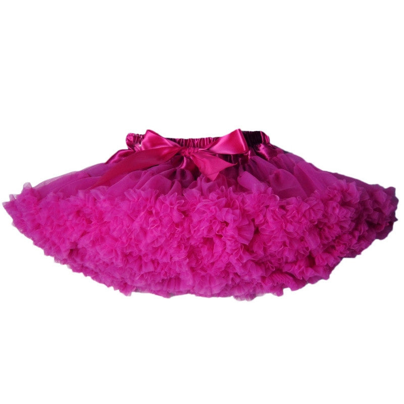 Girls Fluffy 2-18 Years Chiffon Pettiskirt Solid Colors tutu skirts girl Dance Skirt Christmas Tulle Petticoat - CelebritystyleFashion.com.au online clothing shop australia