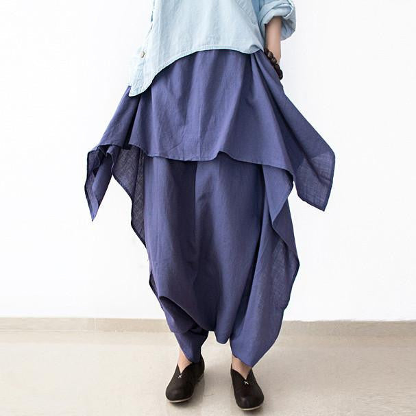 Women Pants Cotton Linen Ruffled Harem Pants Women Trousers Women Camouflage Casual Pants Women