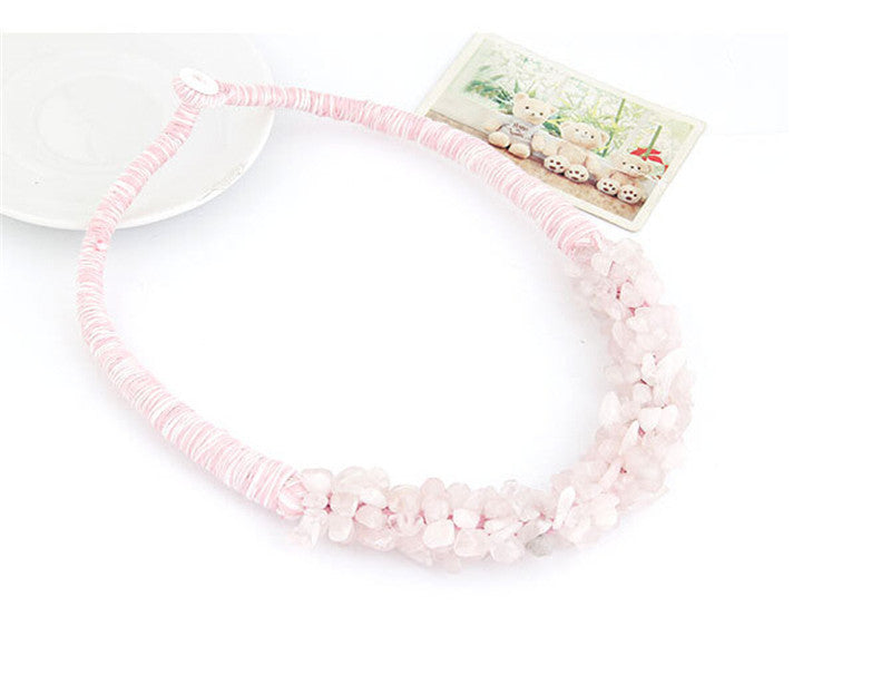 Online discount shop Australia - Boho Jewelry Multi-Color Natural Stone Choker Collar Necklace Bitches Gifts Collier Bijoux