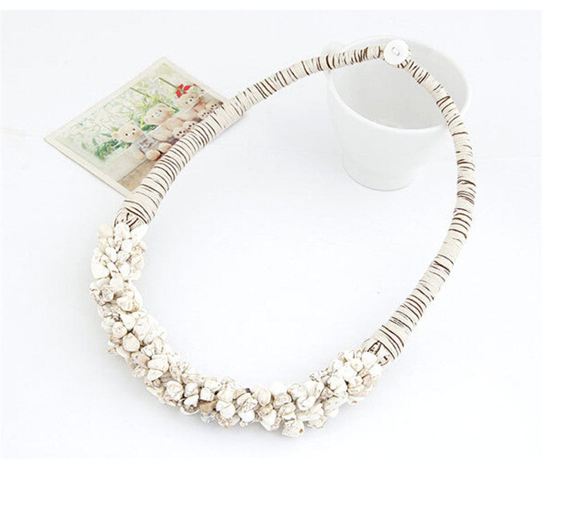 Online discount shop Australia - Boho Jewelry Multi-Color Natural Stone Choker Collar Necklace Bitches Gifts Collier Bijoux