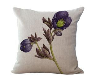 Rose Flower Small Fresh Cotton Linen Cushion Home Sofa Car Decorative Pillow Decor Pillow