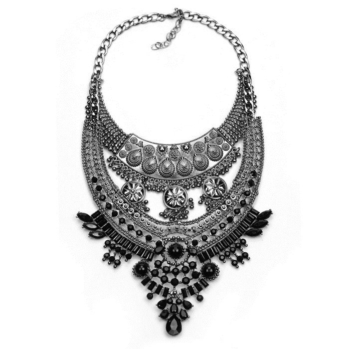 Big Women Collier Femme Necklaces Pendant Black Statement Bijoux Fashion Crystal Jewelry Choker Maxi Boho Vintage Jewelry - CelebritystyleFashion.com.au online clothing shop australia