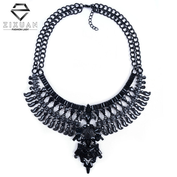 Big Women Collier Femme Necklaces Pendant Black Statement Bijoux Fashion Crystal Jewelry Choker Maxi Boho Vintage Jewelry - CelebritystyleFashion.com.au online clothing shop australia