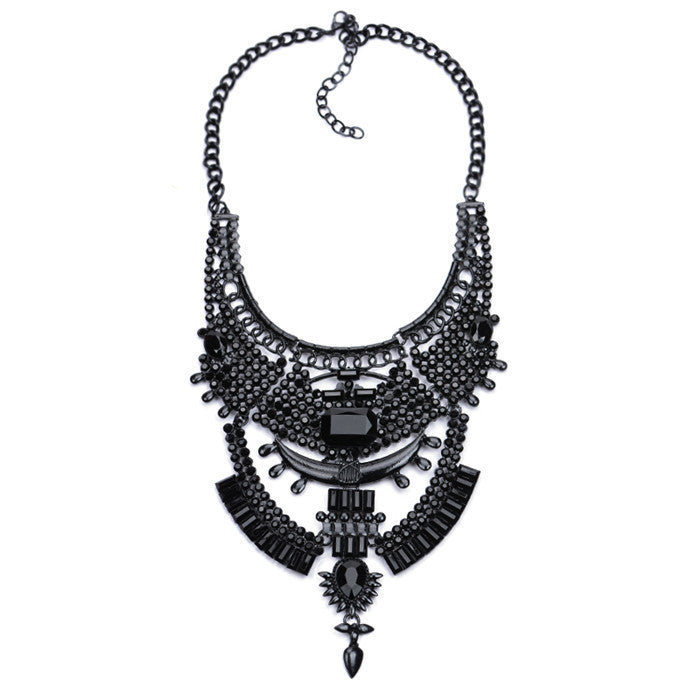 Big Women Collier Femme Necklaces Pendant Black Statement Bijoux Fashion Crystal Jewelry Choker Maxi Boho Vintage Jewelry - CelebritystyleFashion.com.au online clothing shop australia