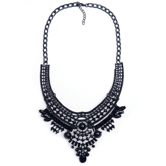 Big Women Collier Femme Necklaces Pendant Black Statement Bijoux Fashion Crystal Jewelry Choker Maxi Boho Vintage Jewelry - CelebritystyleFashion.com.au online clothing shop australia
