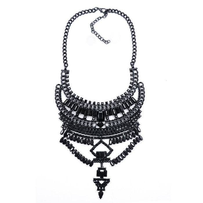 Big Women Collier Femme Necklaces Pendant Black Statement Bijoux Fashion Crystal Jewelry Choker Maxi Boho Vintage Jewelry - CelebritystyleFashion.com.au online clothing shop australia