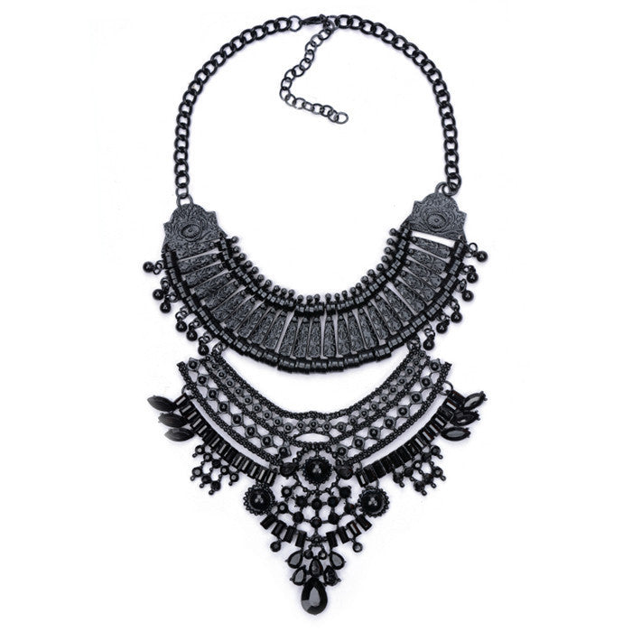 Big Women Collier Femme Necklaces Pendant Black Statement Bijoux Fashion Crystal Jewelry Choker Maxi Boho Vintage Jewelry - CelebritystyleFashion.com.au online clothing shop australia