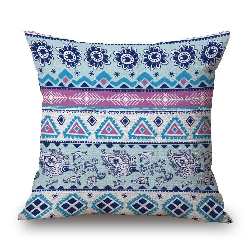 Online discount shop Australia - Cushion Cover Nordic Pillow Case Cotton Linen Flower Round 3D Board Cushion Cover Home Decorative Pillow Cover