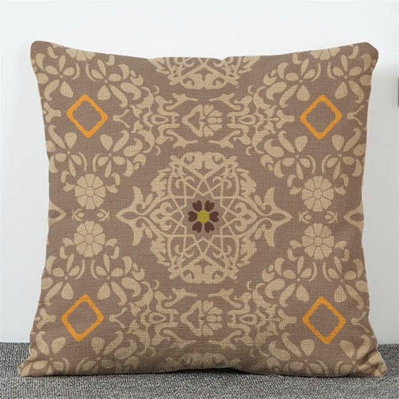 Online discount shop Australia - Cushion Cover Nordic Pillow Case Cotton Linen Flower Round 3D Board Cushion Cover Home Decorative Pillow Cover