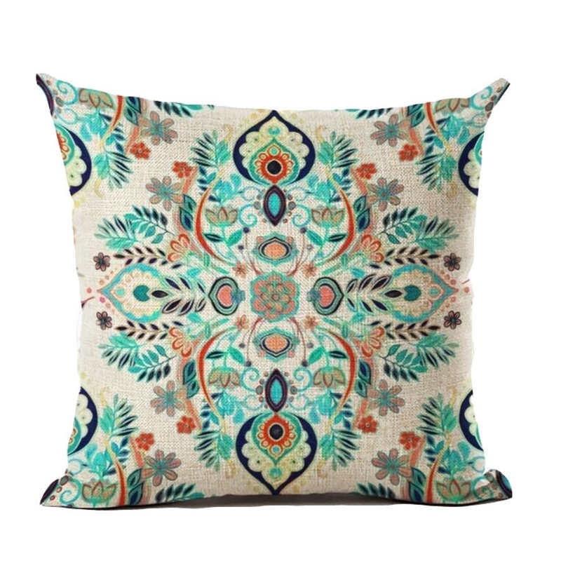 Online discount shop Australia - Cushion Cover Nordic Pillow Case Cotton Linen Flower Round 3D Board Cushion Cover Home Decorative Pillow Cover