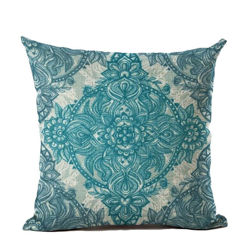 Online discount shop Australia - Cushion Cover Nordic Pillow Case Cotton Linen Flower Round 3D Board Cushion Cover Home Decorative Pillow Cover