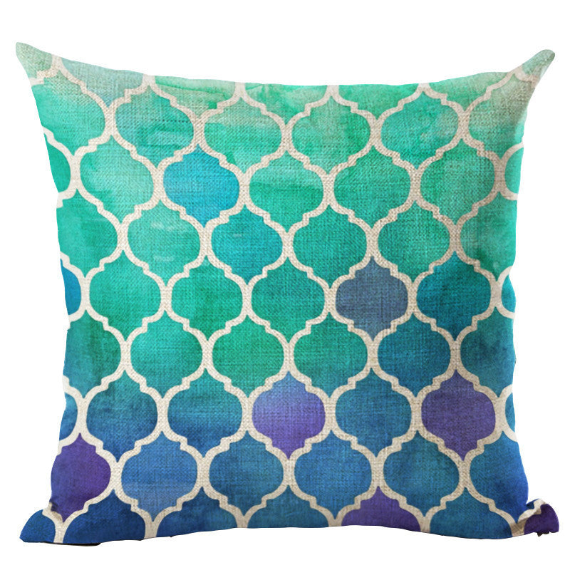 Online discount shop Australia - Colorful Geometric Cushion Cover 45x45CM (18x18IN) Hexagon Plaid Pillow Cover Pillow Case Home Decor