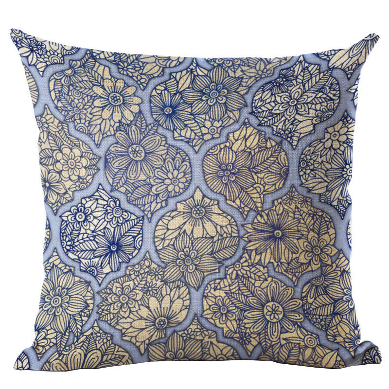 Online discount shop Australia - Colorful Geometric Cushion Cover 45x45CM (18x18IN) Hexagon Plaid Pillow Cover Pillow Case Home Decor