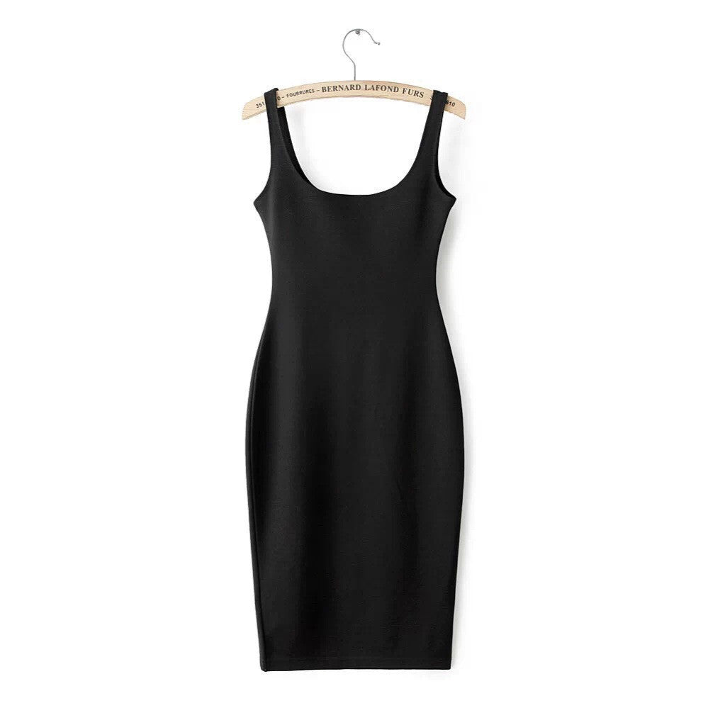Online discount shop Australia - Casual Solid Vest Dress Sundresses Sleeveless Dress after the split dresses bandage dress