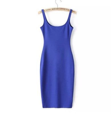 Online discount shop Australia - Casual Solid Vest Dress Sundresses Sleeveless Dress after the split dresses bandage dress