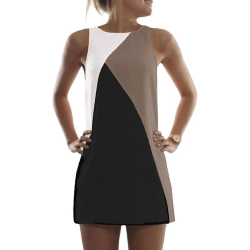 Women Summer Casual T-shirt Sleeveless Evening Party Beach Dress Short Mini Tops Vestido
