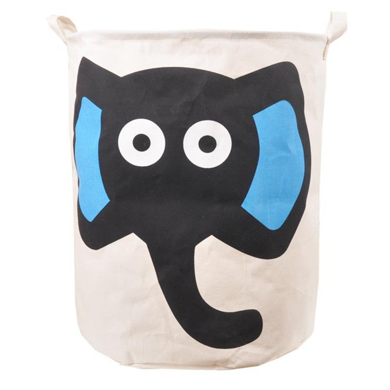 Online discount shop Australia - Cartoon Canvas Cotton Linen Fabric Clothing Barrels Laundry Storage Basket/Bags for Toys/Book/towels
