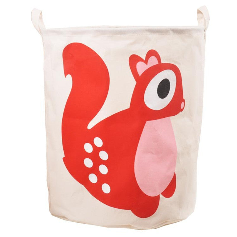 Online discount shop Australia - Cartoon Canvas Cotton Linen Fabric Clothing Barrels Laundry Storage Basket/Bags for Toys/Book/towels