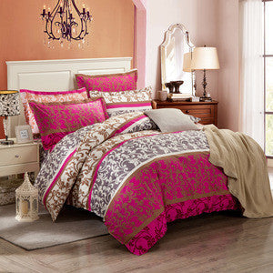 Online discount shop Australia - bedding sets 4pcs stripe duvet quilt cover for king queen full twin size bedclothes 100%cotton cartoon bed linen kids bedsheet