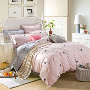 Online discount shop Australia - bedding sets 4pcs stripe duvet quilt cover for king queen full twin size bedclothes 100%cotton cartoon bed linen kids bedsheet