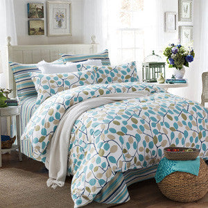 Online discount shop Australia - bedding sets 4pcs stripe duvet quilt cover for king queen full twin size bedclothes 100%cotton cartoon bed linen kids bedsheet