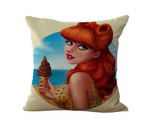 Super Creative American Cartoon Fashion Girl Pillow For Sofa / Car Cushion Home Decorate Pillows Cushions