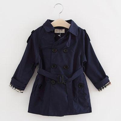 Fashion Girls Boys Trench Clothing Children Wind Jacket Autumn Winter Child Casual Coat Turn-down Collar Outwear - CelebritystyleFashion.com.au online clothing shop australia