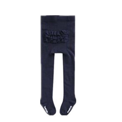 Cotton Knitting Baby Girls Tights Lace Princess Style Soft Fashion Children Tights 0-4T