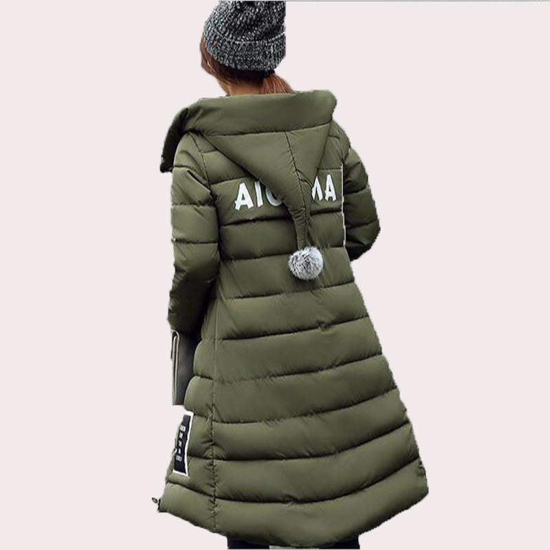 Online discount shop Australia - New   Jacket Women Hooded Thicken Coat Female fashion Warm Outwear Cotton-Padded Long Wadded Jacket Down Coat Parka